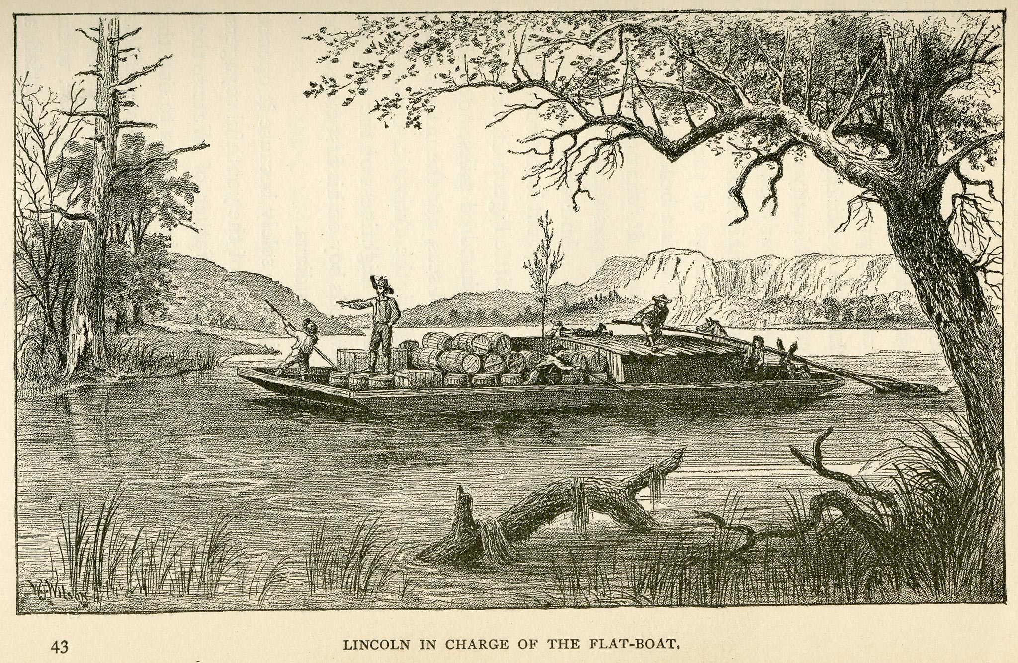 Lincoln in Charge of the Flat-Boat in Noah Brooks, Abraham Lincoln 71200908401347