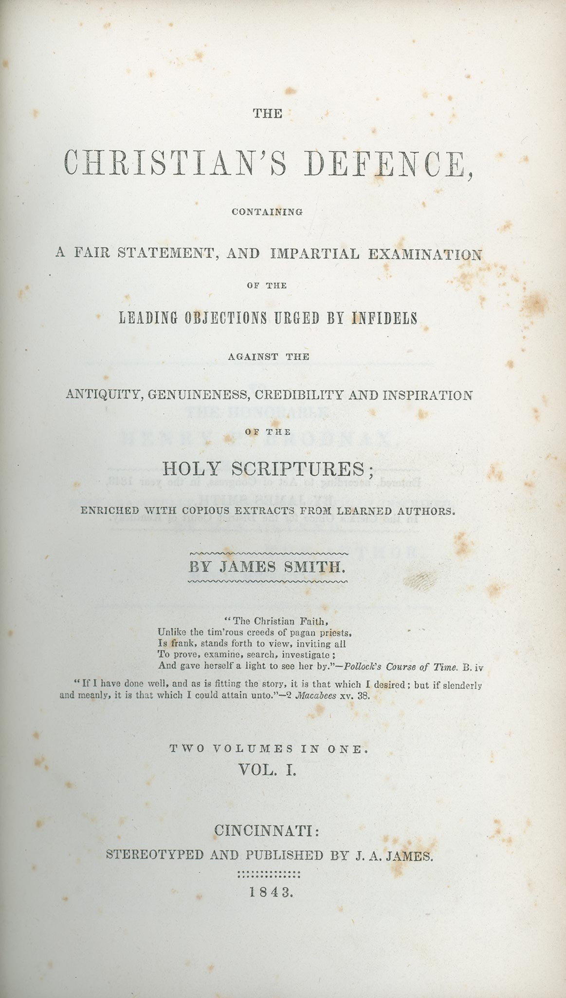 The Christian’s Defence by James Smith 71.2009.084.00720