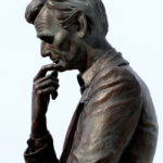 Bronze statue of Abraham Lincoln in Alton