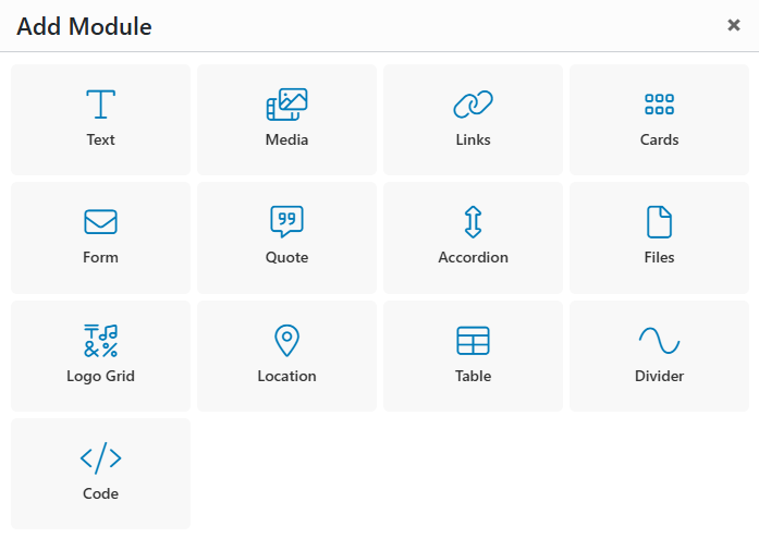 ACF module selector tool